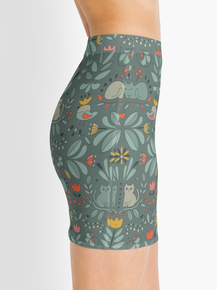 Alternate view of Swedish Folk Cats Mini Skirt