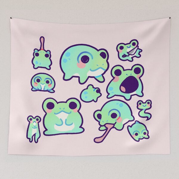 Item preview, Cute Frogs pattern designed and sold by beepastel.