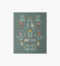 Swedish Folk Cats Art Board Print