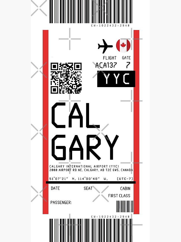 "Calgary International Airport (YYC) Boarding Pass rickrolled" Poster