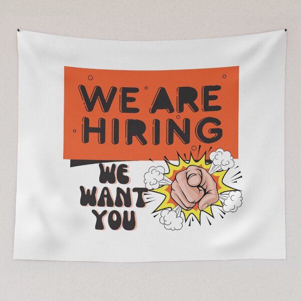 Aperçu de l'œuvre Nous recrutons - nous voulons vous créée et vendue par RockBeeDesigns.