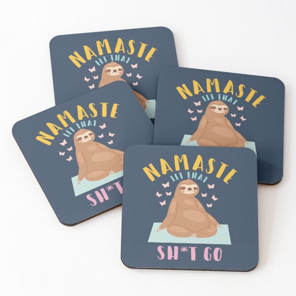 Item preview, Namaste Yoga Sloth, Let That Sh*t Go - motivational quote designed and sold by Numero14.
