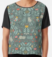 Swedish Folk Cats Chiffon Top