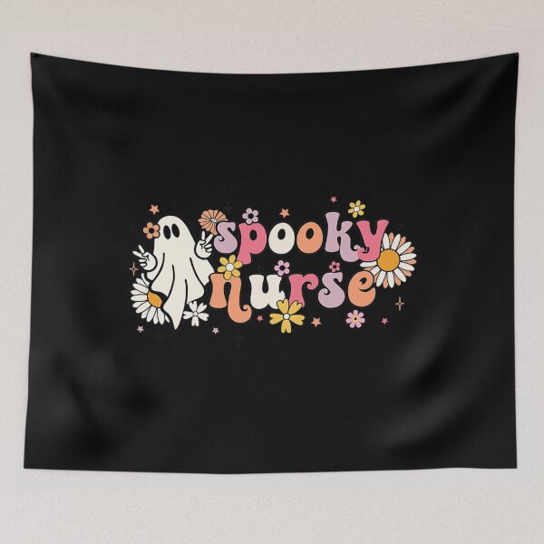 Item preview, Floral Spooky Nurse Ghost Student Halloween designed and sold by teeminghearing4.