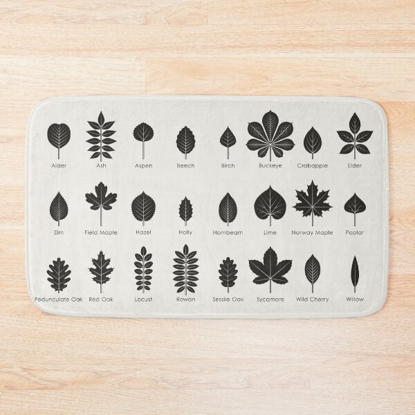 Item preview, Tree Leaves or Leaf Shapes Identification ID Chart designed and sold by Iris Luckhaus.