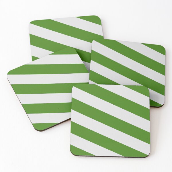 Item preview, Avocado Green And White Vertical Striped designed and sold by risingrocket.