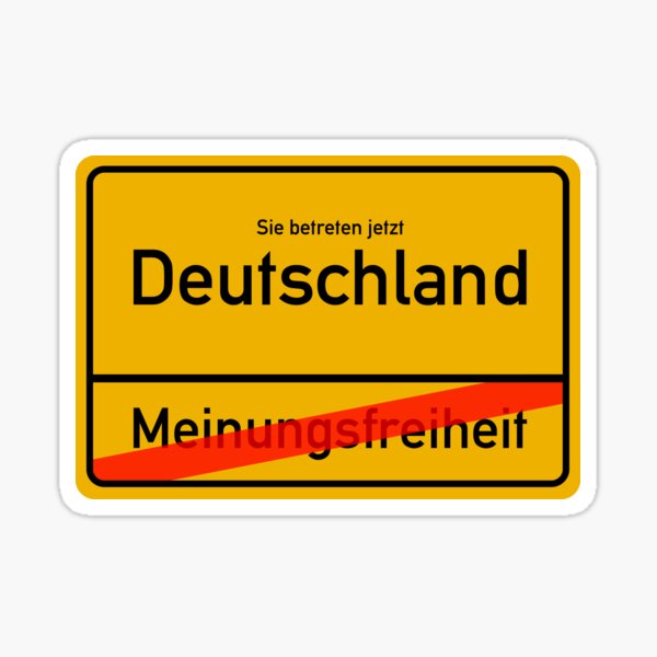 Deutschland - Meinungsfreiheit Sticker