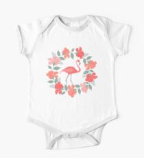 Body de manga corta para bebé Flamenco floral