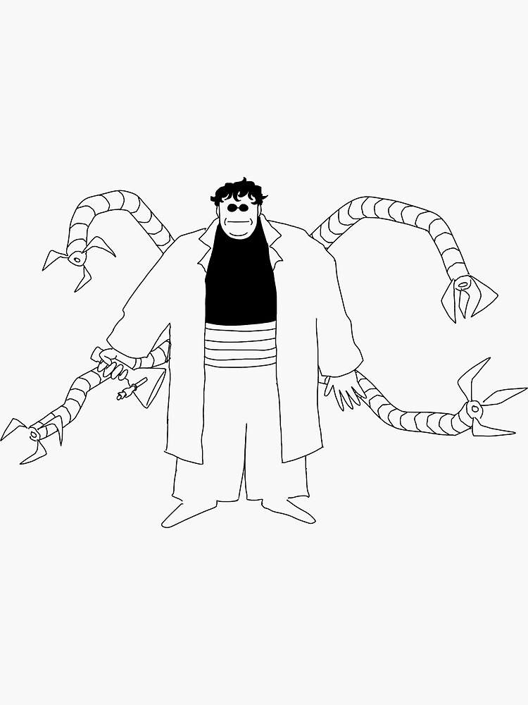 Thumbnail 3 of 3, Sticker, doc ock designed and sold by arcticlobster.