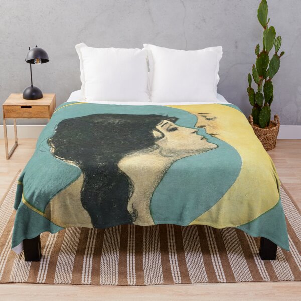 Artikelvorschau, Woman Kissing Moon, Vintage Wall Art entworfen und verkauft von vintagevivian.