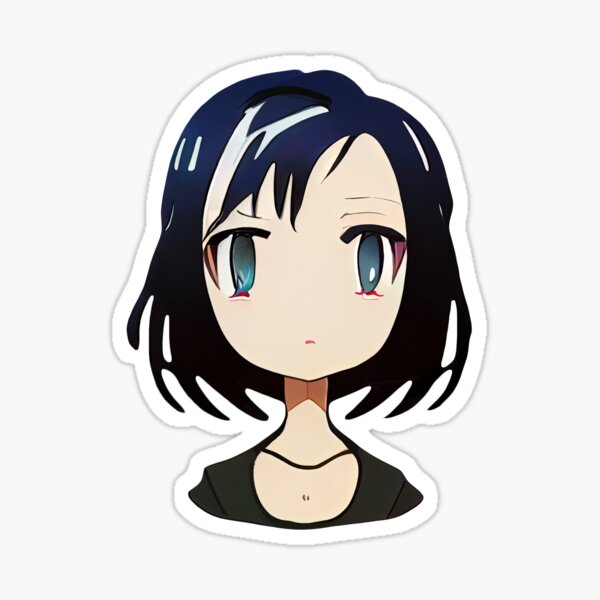 A Cute Anime Manga Girl Sticker Sticker For Sale By Kaladyndesigns