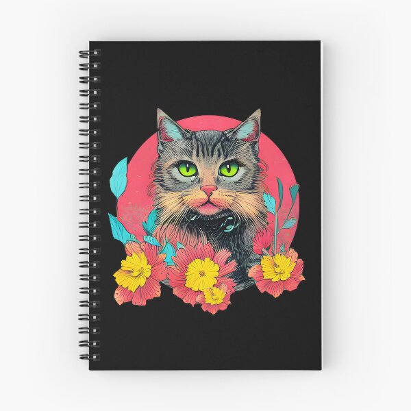 Item preview, Cat On Flowers Background designed and sold by nuel-art.