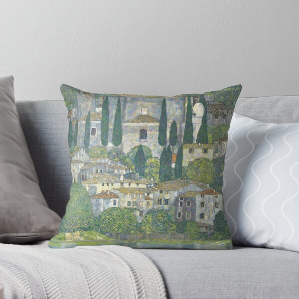 Item preview, Gustav Klimt Austrian painter   Church In Cassone – Landscape With Cypresses designed and sold by TeeARTHY.