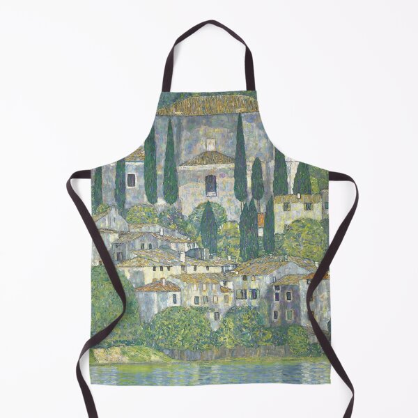 Item preview, Gustav Klimt Austrian painter   Church In Cassone – Landscape With Cypresses designed and sold by TeeARTHY.