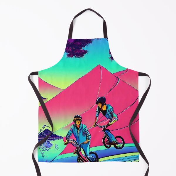 Item preview, surreal pyramids, Japanese art inspired rad BMX dudes vaporwave aesthetic designed and sold by Scoopivich.