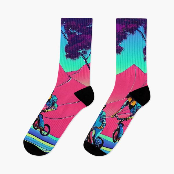 Item preview, surreal pyramids, Japanese art inspired rad BMX dudes vaporwave aesthetic  designed and sold by Scoopivich.