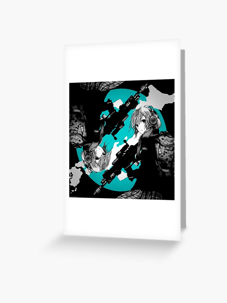 Aesthetic Anime Girl With Gun Greeting Card By Justensamson Redbubble