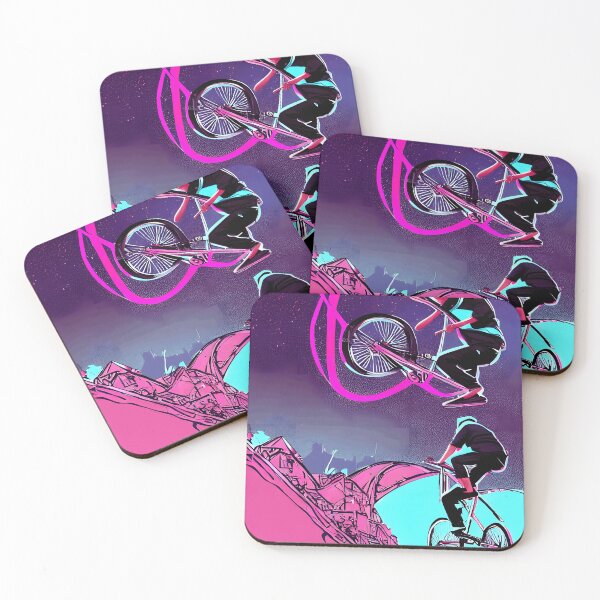 Item preview, night ride BMX vaporwave aesthetic glitch surrealism Japanese art inspired designed and sold by Scoopivich.