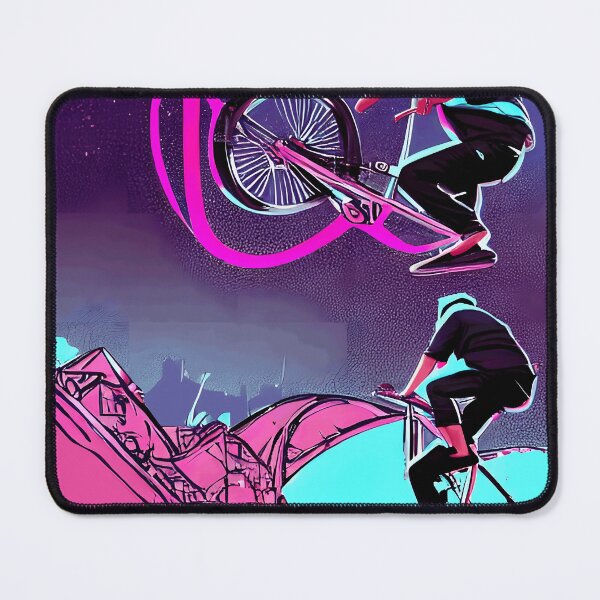 Item preview, night ride BMX vaporwave aesthetic glitch surrealism Japanese art inspired designed and sold by Scoopivich.