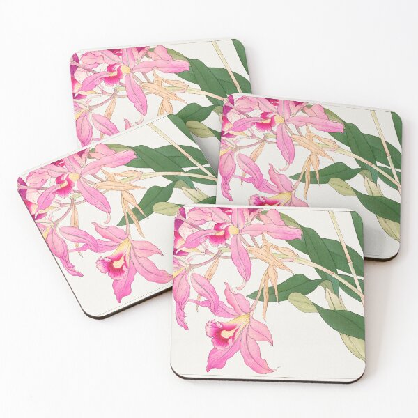 Item preview, Vintage Japanese Pink Laelia Floral Print  designed and sold by Old Soul Vintage .