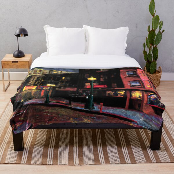 Item preview, Retro San Francisco City at Night, Film Noir Vintage Art designed and sold by Itaya Art.