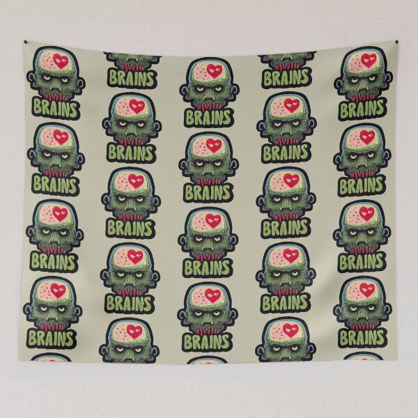 Item preview, Smooth Zombies Love Brains With Background designed and sold by luceamart.