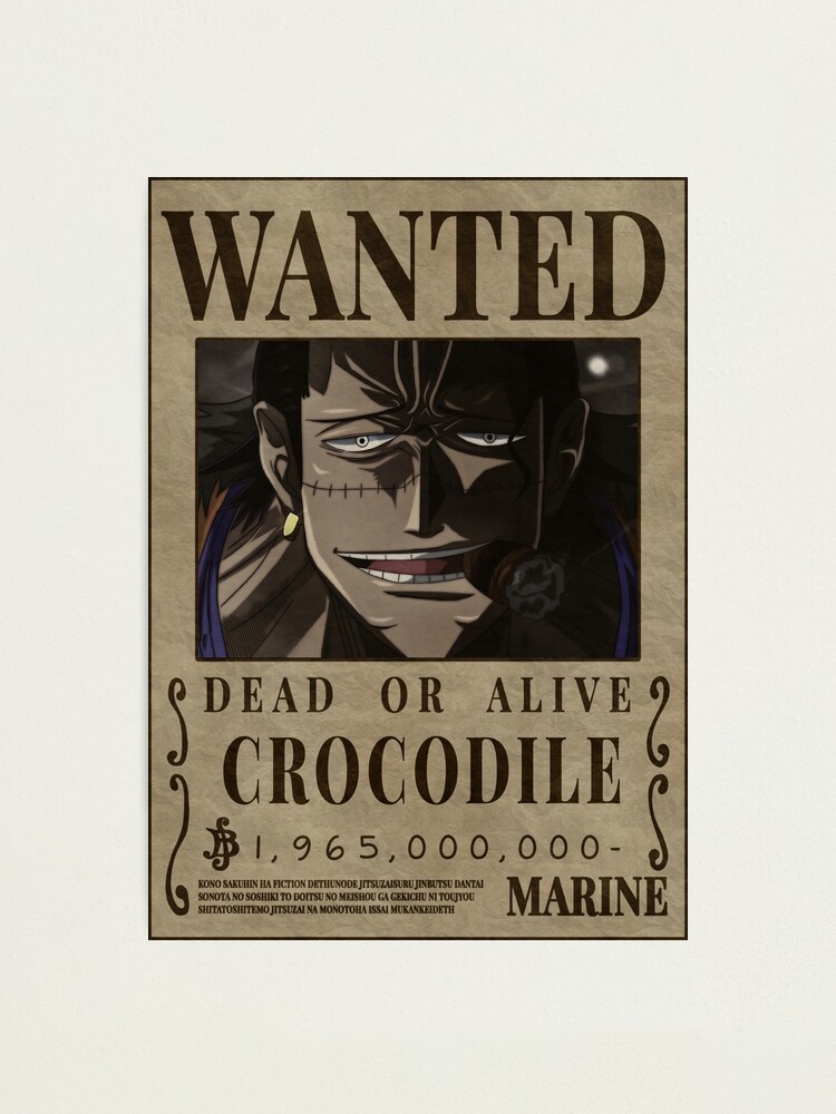Sir Crocodile Wanted One Piece Mr 0 Cross Guild Bounty Poster