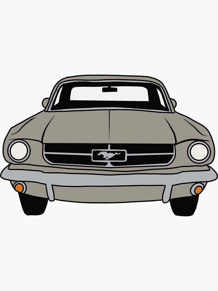 "1964 and a Half Ford Mustang Chantilly Beige " Sticker for Sale by