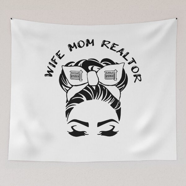 Item preview, Wife Mom Realtor Messy Bun Graphic Design designed and sold by adriana-holmes.