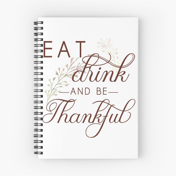 Item preview, eat drink and be thankful, thanksgiving typography design designed and sold by MGdezigns.