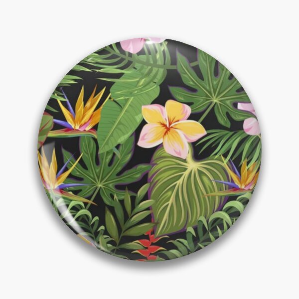 Item preview, Tropical Hibiscus Flowers Floral Botanical Leaves Colorful designed and sold by StudioAkubi.