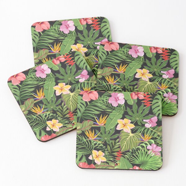 Item preview, Tropical Hibiscus Flowers Floral Botanical Leaves Colorful designed and sold by StudioAkubi.