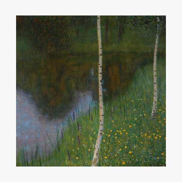 Item preview, Gustav Klimt peintre autrichien Lakeshore avec bouleaux designed and sold by TeeARTHY.