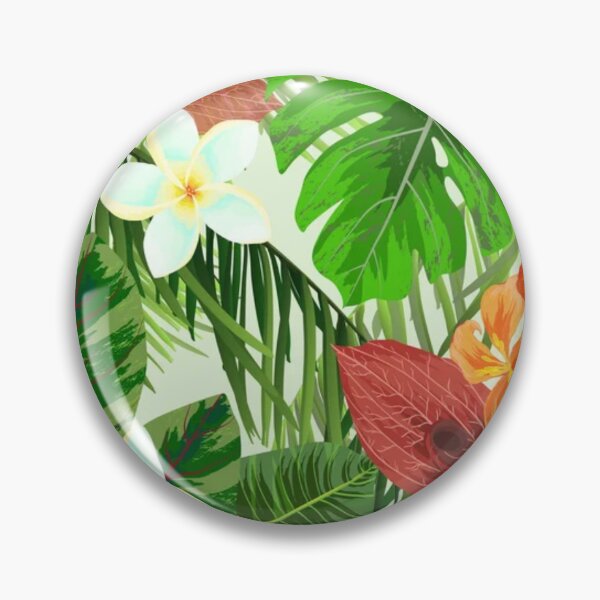 Item preview, Tropical Hibiscus Flowers Floral Botanical Leaves Colorful designed and sold by StudioAkubi.