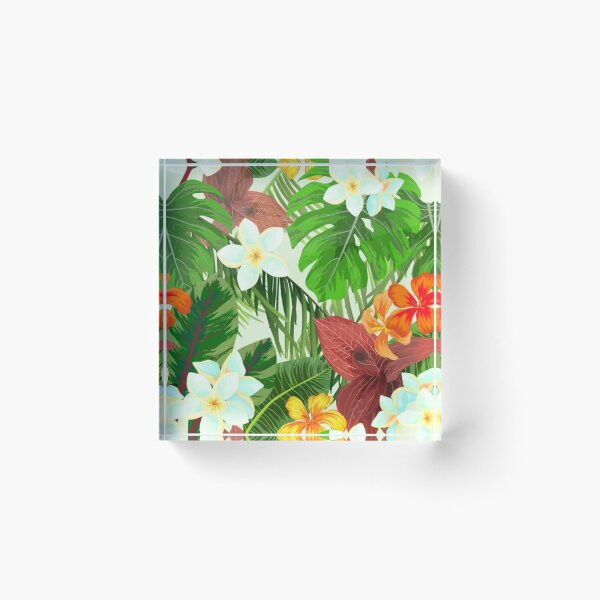 Item preview, Tropical Hibiscus Flowers Floral Botanical Leaves Colorful designed and sold by StudioAkubi.