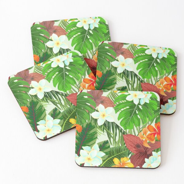 Item preview, Tropical Hibiscus Flowers Floral Botanical Leaves Colorful designed and sold by StudioAkubi.