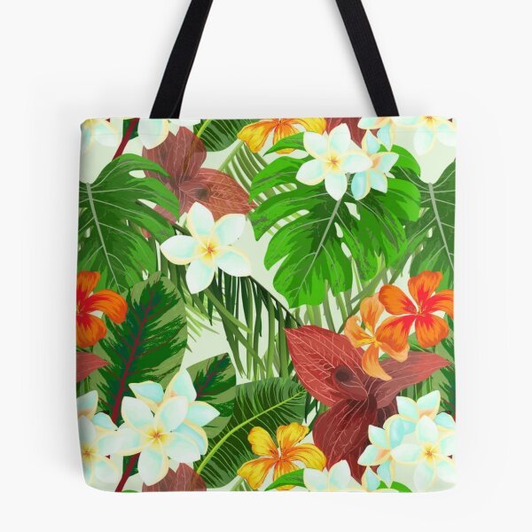 Item preview, Tropical Hibiscus Flowers Floral Botanical Leaves Colorful designed and sold by StudioAkubi.