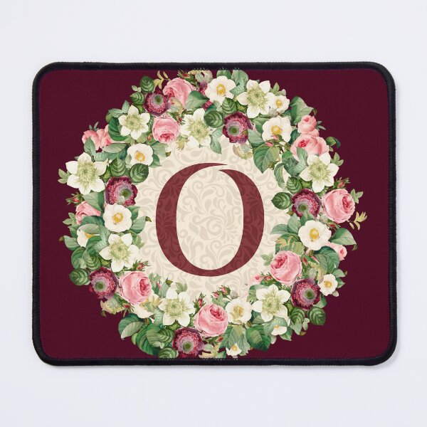 Item preview, Monogramed Initial Letter O Roses Peonies Flower Pattern designed and sold by MintaApparel.