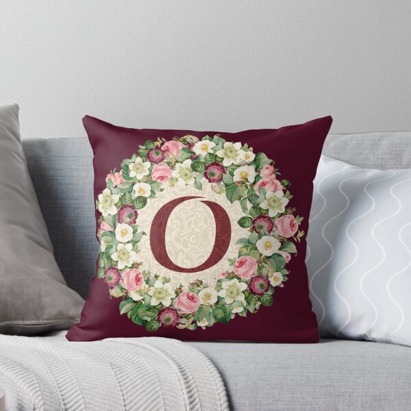 Item preview, Monogramed Initial Letter O Roses Peonies Flower Pattern designed and sold by MintaApparel.