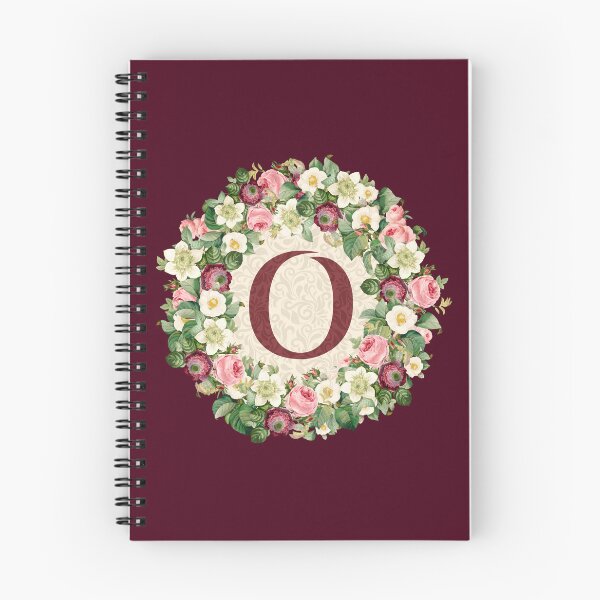 Item preview, Monogramed Initial Letter O Roses Peonies Flower Pattern designed and sold by MintaApparel.