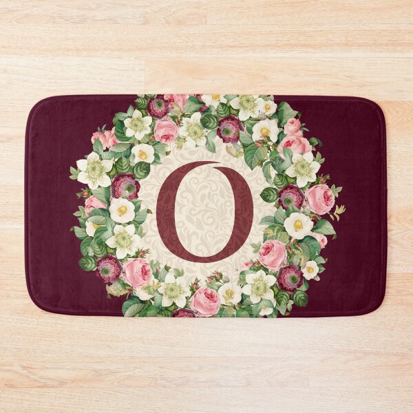 Item preview, Monogramed Initial Letter O Roses Peonies Flower Pattern designed and sold by MintaApparel.