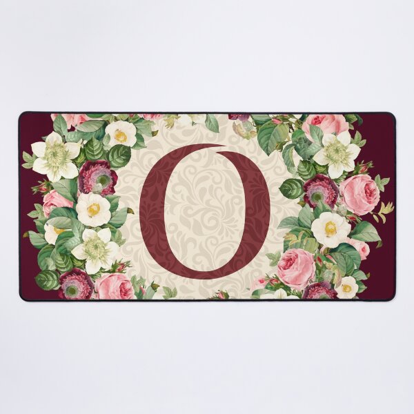 Item preview, Monogramed Initial Letter O Roses Peonies Flower Pattern designed and sold by MintaApparel.
