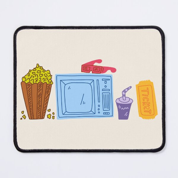 Item preview, Bright poster watching films, flat cartoon designed and sold by ketkidesign.