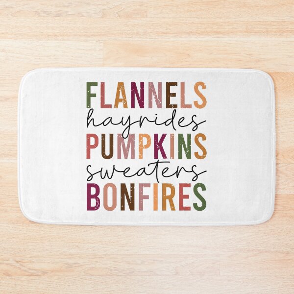 Item preview, Flannels Hayrides Pumpkins sweaters Bonfires - fall sayings designed and sold by print hasan.