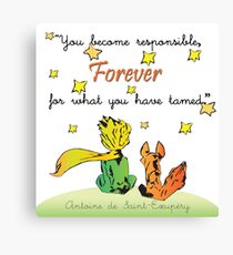 Little Prince and the fox Canvas Print