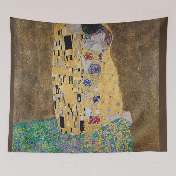 Item preview,  Gustav Klimt Austrian painter The kiss (lovers) (1908) designed and sold by TeeARTHY.