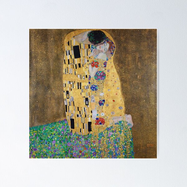Aperçu de l'œuvre  Gustav Klimt peintre autrichien Le baiser (les amoureux) (1908) créée et vendue par TeeARTHY.