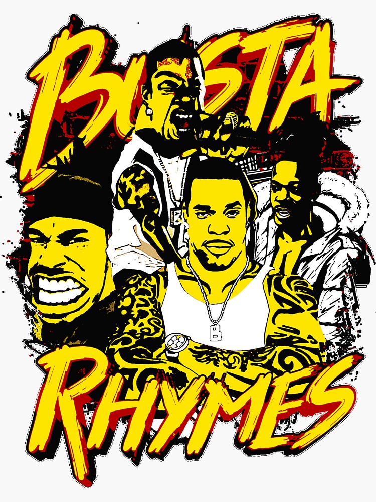 "BUSTA RHYMES" Sticker for Sale by LonzoBerge Redbubble
