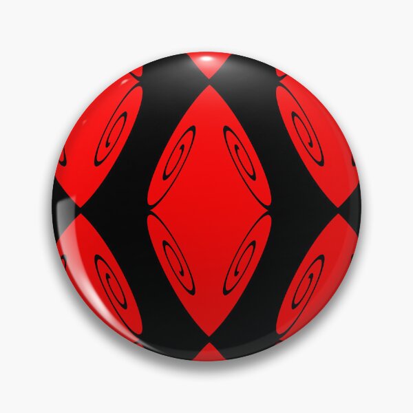 Item preview, Spiral Diamond Shield Red on Black Repeat 5748 designed and sold by Art in My Loft.