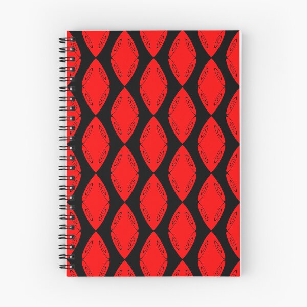 Item preview, Spiral Diamond Shield Red on Black Repeat 5748 designed and sold by Art in My Loft.